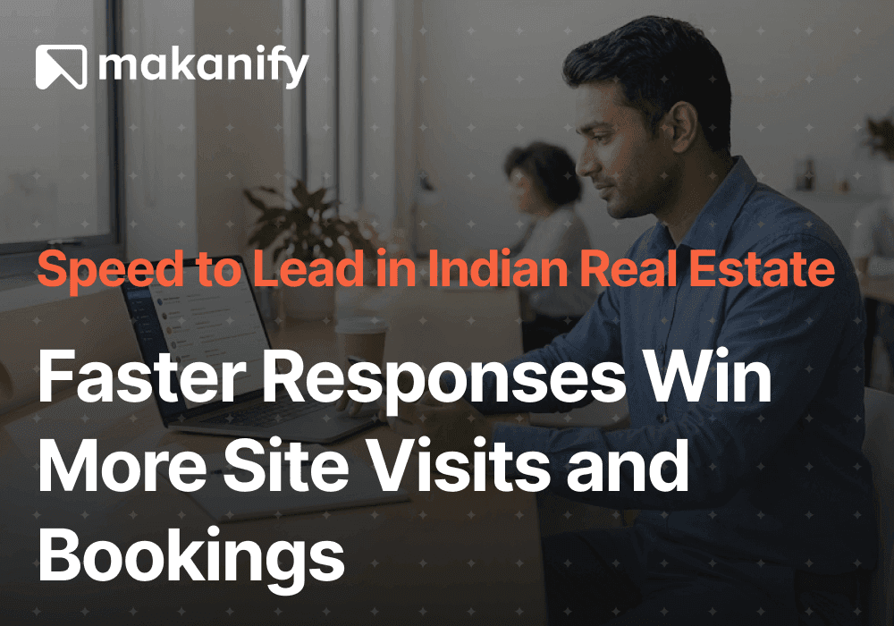 Man working on real estate strategyIndian real estate sales professional reviewing new property inquiries on a laptop and mobile device