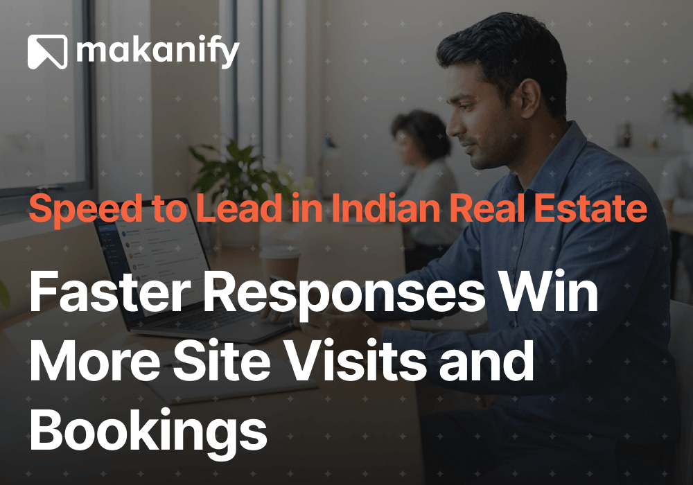 Man working on real estate strategyIndian real estate sales professional reviewing new property inquiries on a laptop and mobile device